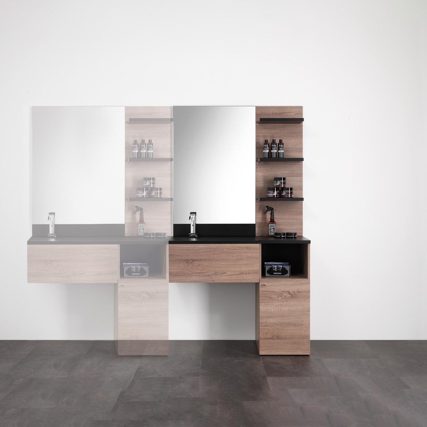 BARBER STATION LIGHT - Mobile da barbiere laminato