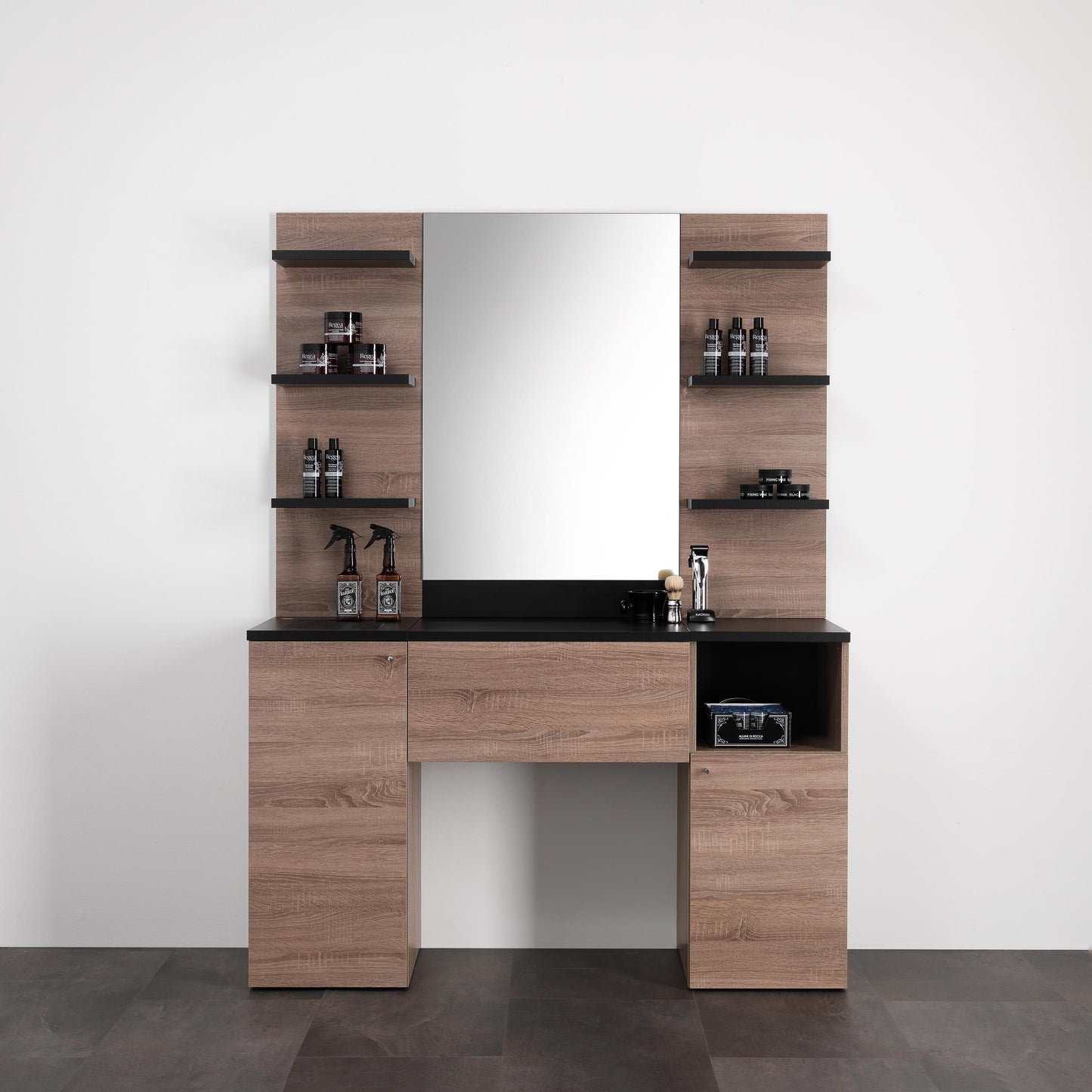 BARBER STATION STANDARD - Mobile da barbiere laminato