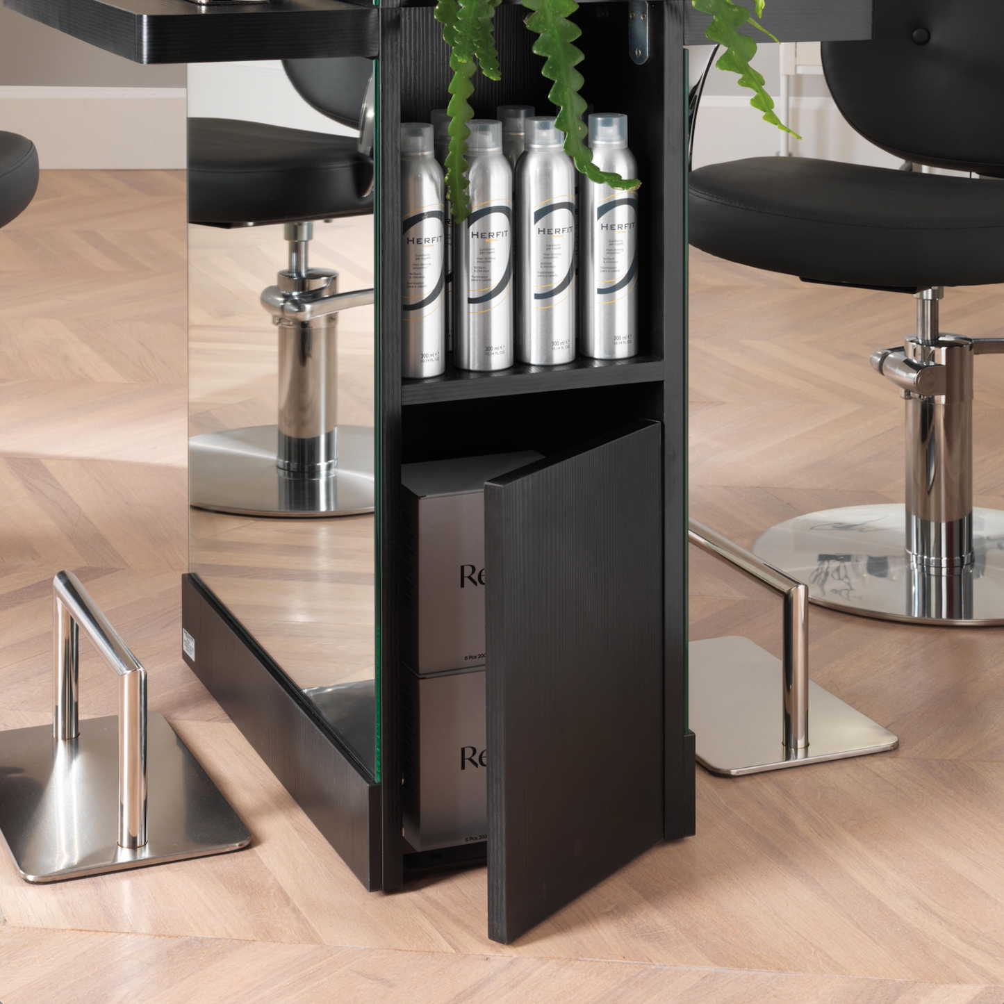 LUCE DUO - Specchiera bifacciale con mensole
