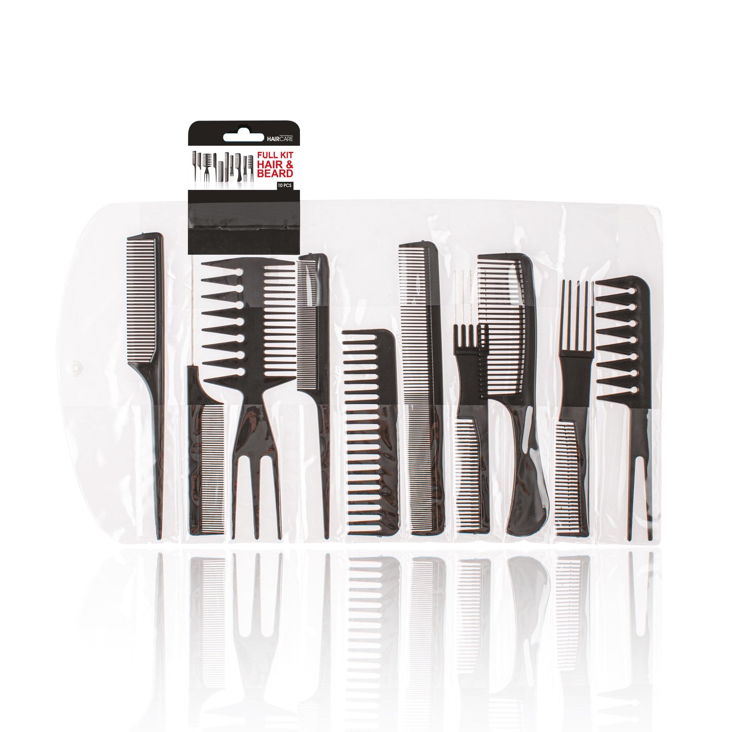 Set 10 pettini professionali barba e capelli