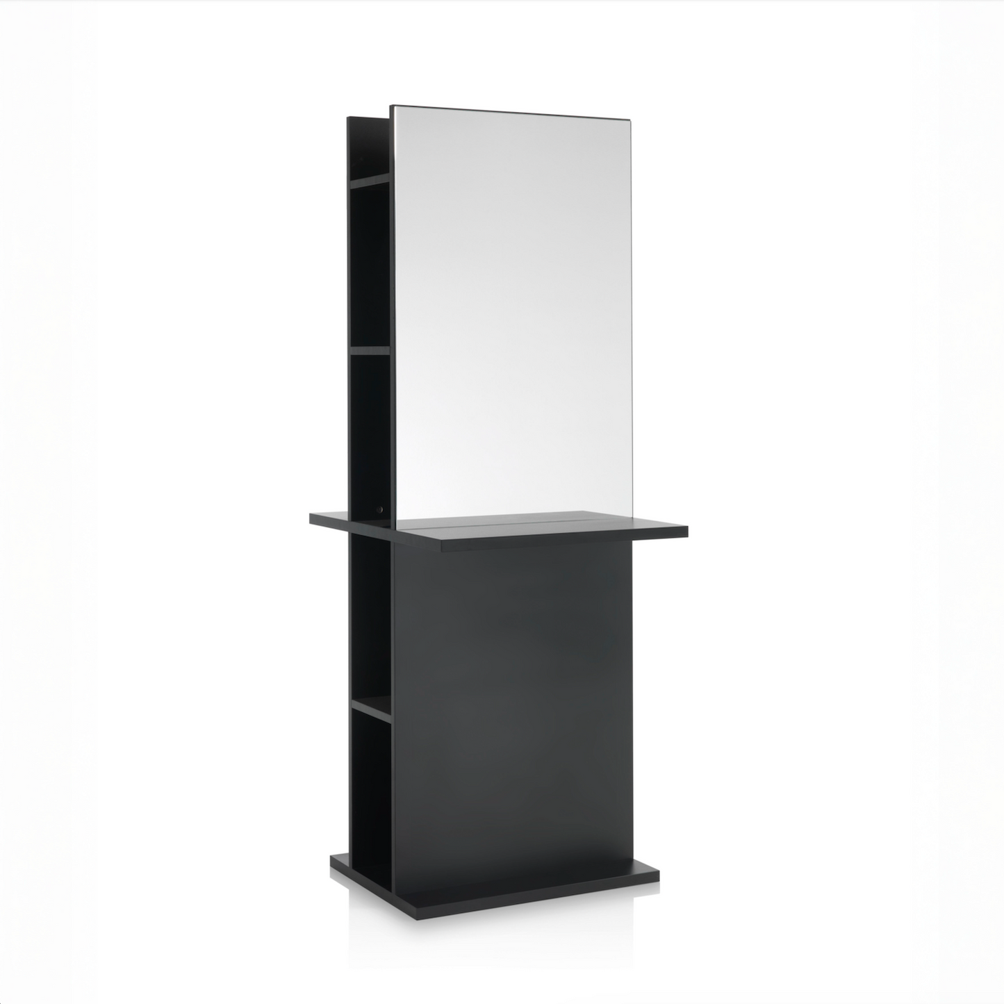 TOTEM - Specchiera bifacciale con mensole