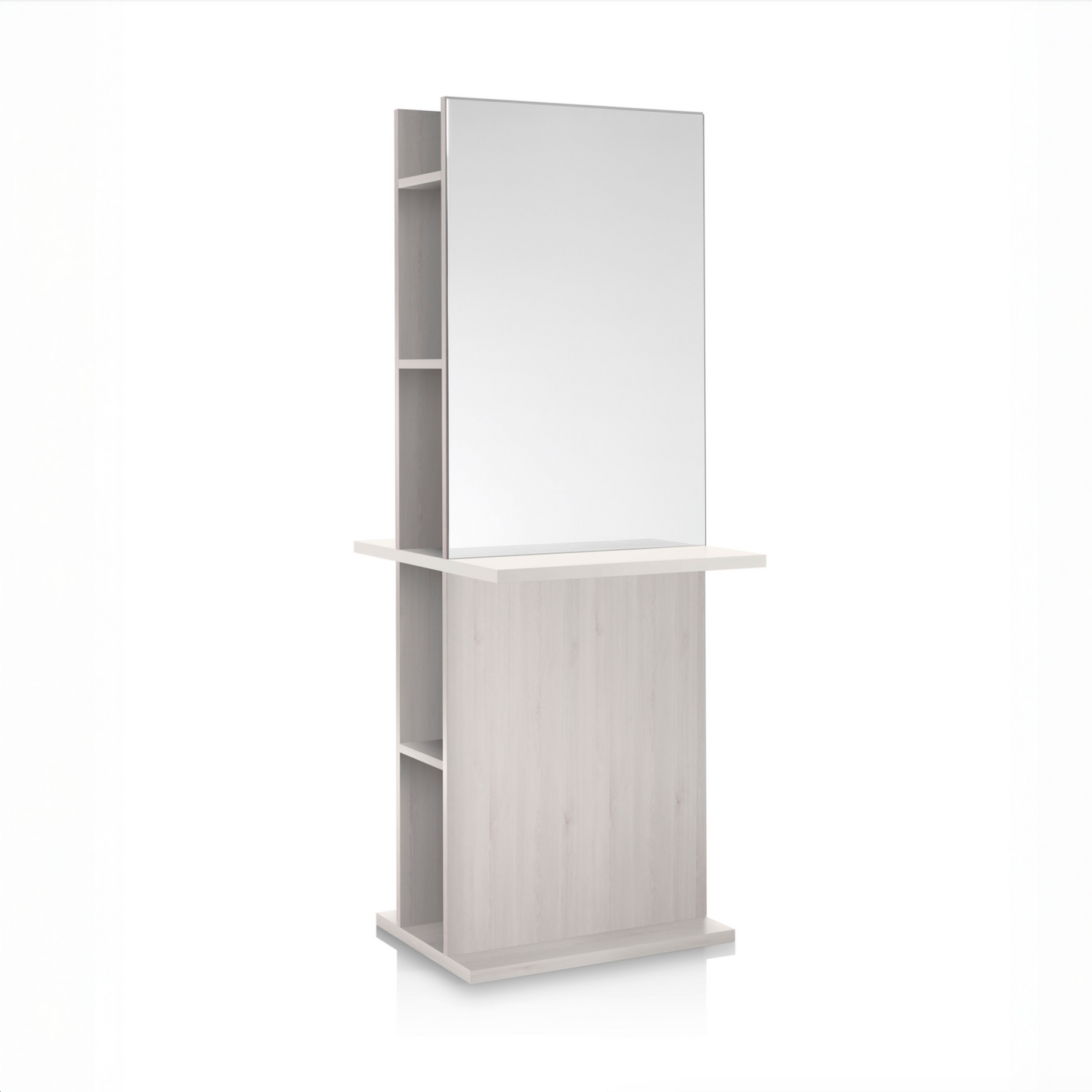 TOTEM - Specchiera bifacciale con mensole