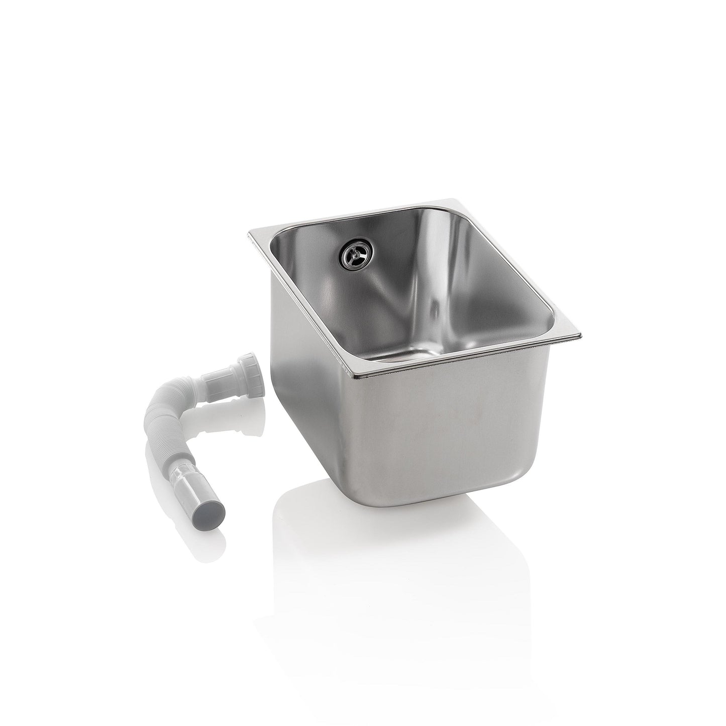 Vasca in acciaio inox con scarico