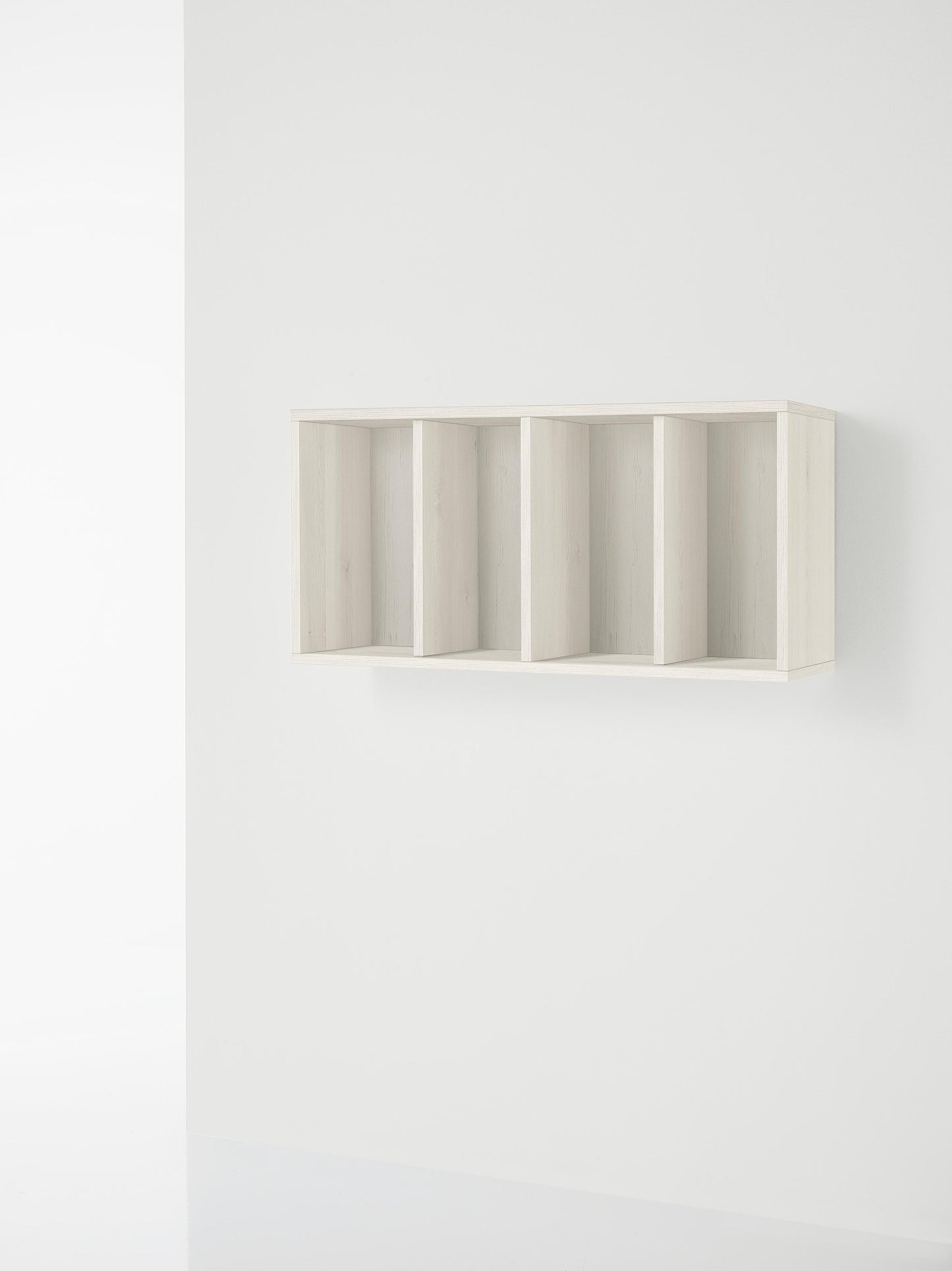 Mobile a giorno con mensole Larice bianco MODULA WHITE