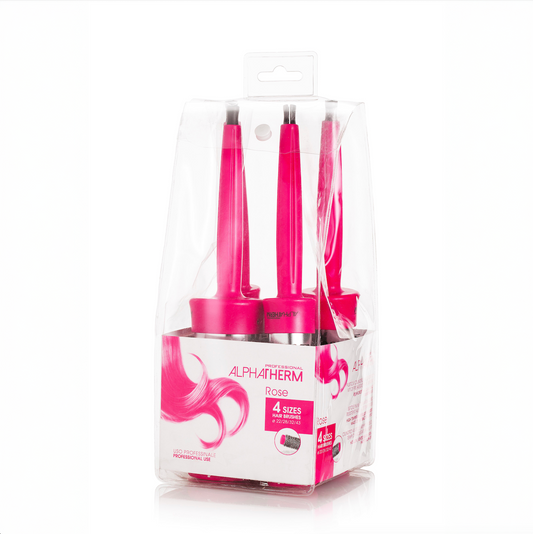 ALPHA THERM - Kit of 4 pink thermal brushes 