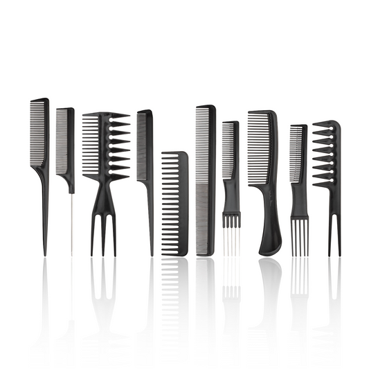 Set 10 pettini professionali barba e capelli