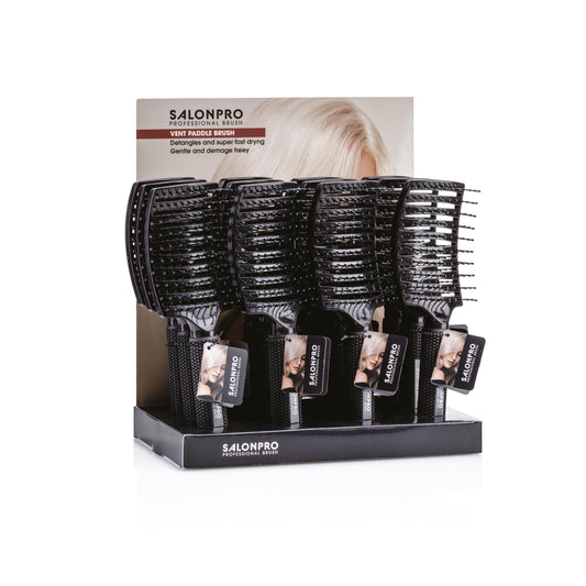 VENT PADDLE BRUSH - Set 12 spazzole districanti in nylon