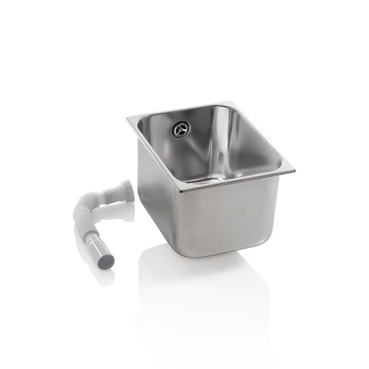 Vasca in acciaio inox con scarico